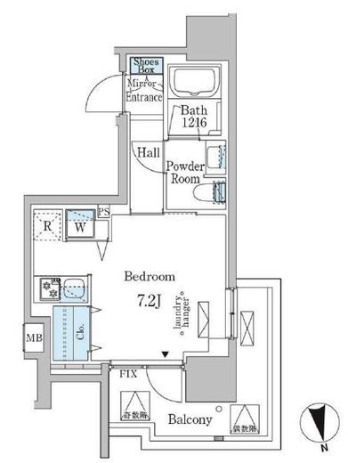 ミリアレジデンス新宿御苑　1401号室　間取り