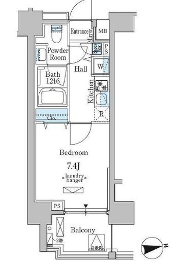 ミリアレジデンス新宿御苑　204号室　間取り