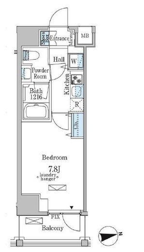ミリアレジデンス新宿御苑　805号室　間取り
