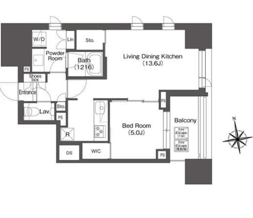 クラッシィハウス大手町　609号室　間取り