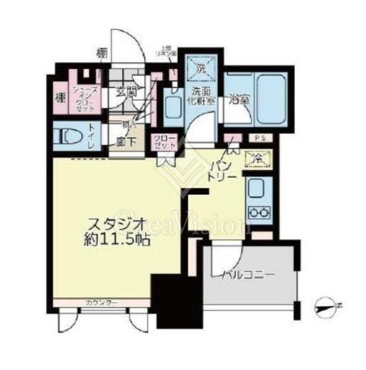 クラッシィハウス大手町　806号室　間取り