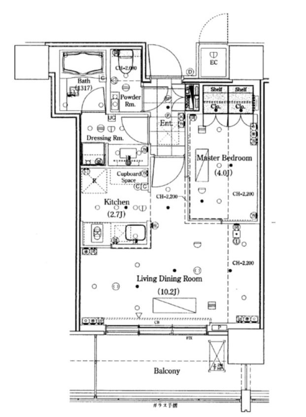 THE ROPPONGI TOKYO CLUB RESIDENCE　14F号室　間取り