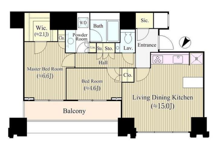 THE ROPPONGI TOKYO CLUB RESIDENCE　2017号室　間取り