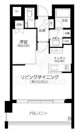THE ROPPONGI TOKYO CLUB RESIDENCE　1318号室　間取り