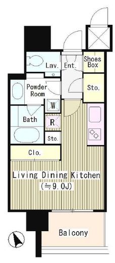 THE ROPPONGI TOKYO CLUB RESIDENCE　1405号室　間取り