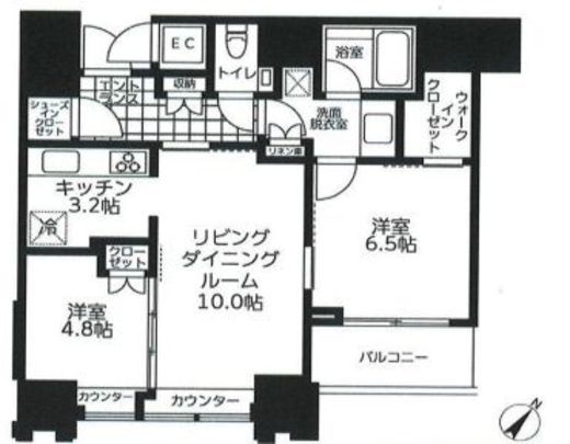 THE ROPPONGI TOKYO CLUB RESIDENCE　14F9号室　間取り