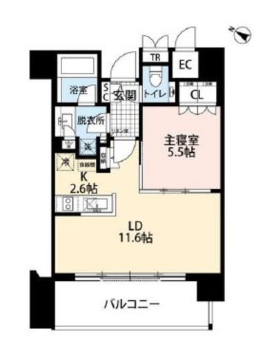 THE ROPPONGI TOKYO CLUB RESIDENCE　1505号室　間取り
