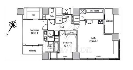 THE ROPPONGI TOKYO CLUB RESIDENCE　2501号室　間取り