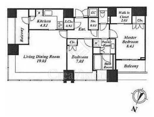 THE ROPPONGI TOKYO CLUB RESIDENCE　3012号室　間取り