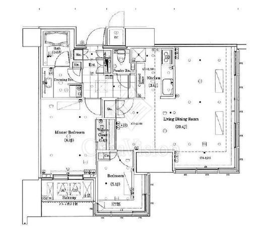 THE ROPPONGI TOKYO CLUB RESIDENCE　1209号室　間取り