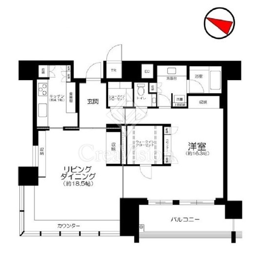 THE ROPPONGI TOKYO CLUB RESIDENCE　3202号室　間取り