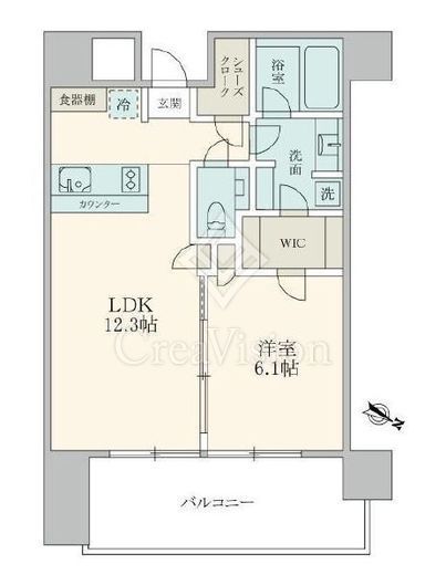 THE ROPPONGI TOKYO CLUB RESIDENCE　18F6号室　間取り