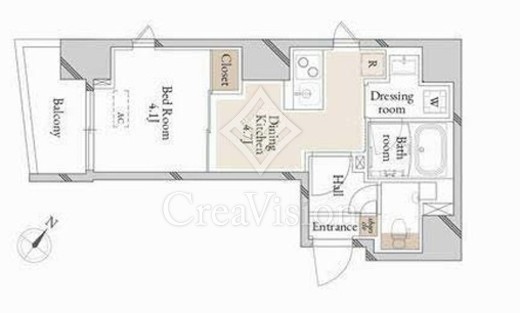 ライブカーサ日本橋浜町　502号室　間取り