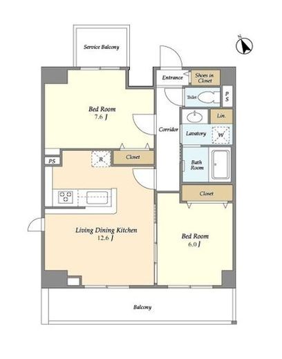 Lien西五反田　1001号室　間取り