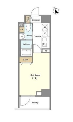 Lien西五反田　808号室　間取り