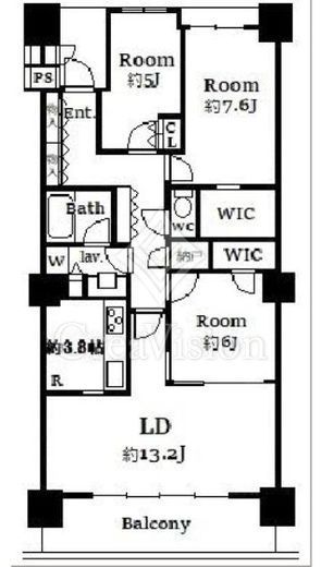 シティタワー品川　1303号室　間取り