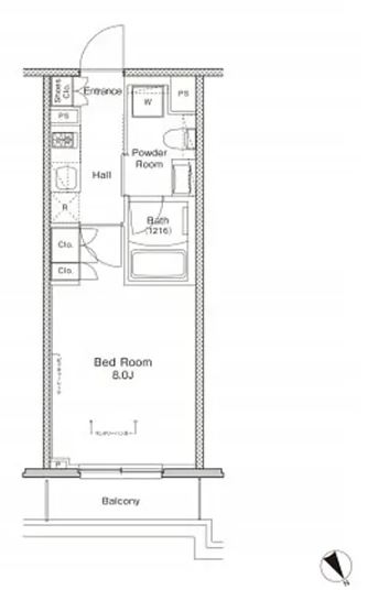 プラウドフラット渋谷富ヶ谷　307号室　間取り