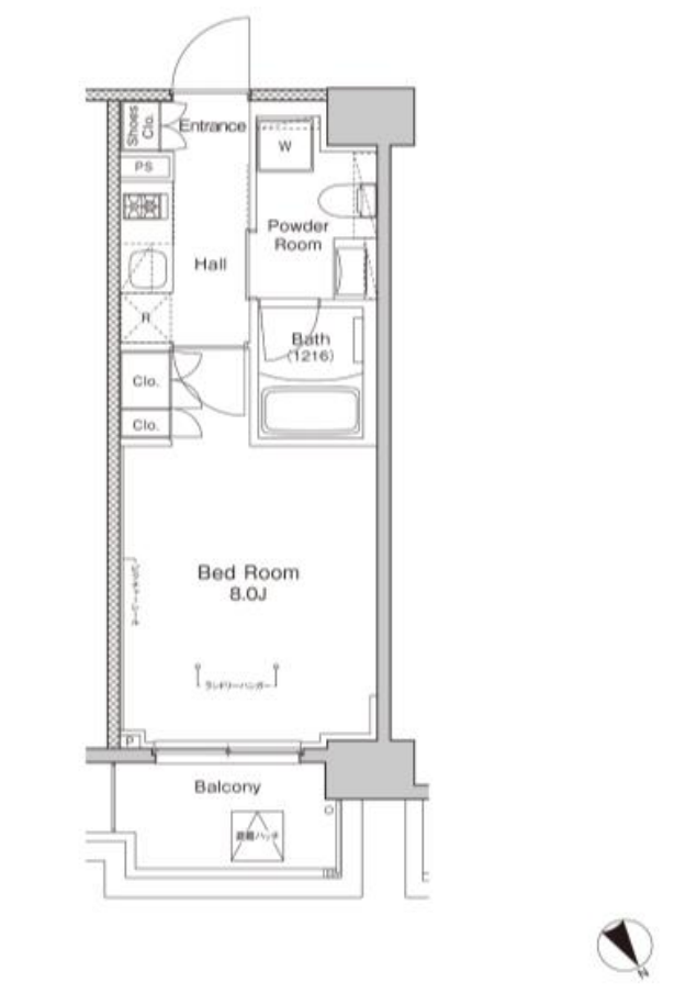 プラウドフラット渋谷富ヶ谷　306号室　間取り