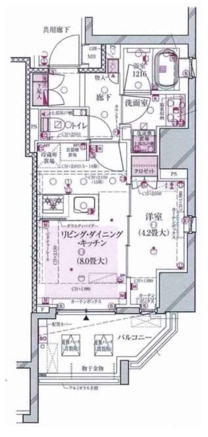 ルジェンテ新宿御苑前　1006号室　間取り