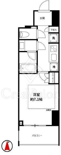 ルジェンテ新宿御苑前　2F1号室　間取り