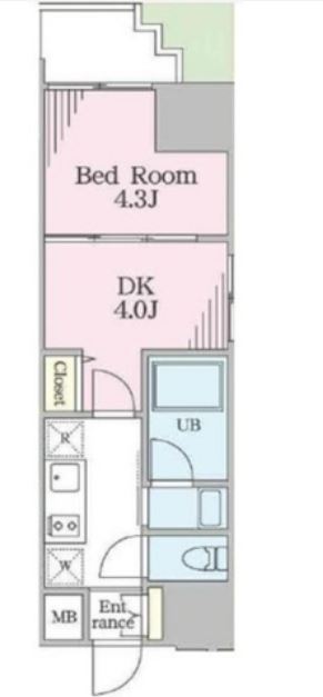 リージア門前仲町　603号室　間取り