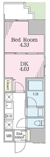 リージア門前仲町　203号室　間取り
