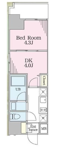 リージア門前仲町　701号室　間取り