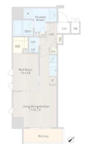 ハイグラウンド神楽坂　602号室　間取り