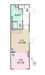 Fika大井町（旧：リビオメゾン大井町）　411号室　間取り