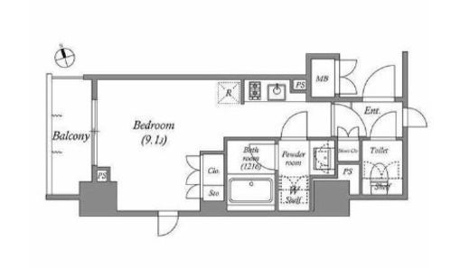 CORVAL大森　307号室　間取り