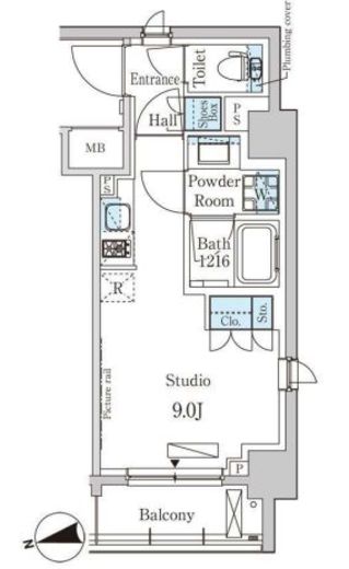 CORVAL大森　607号室　間取り