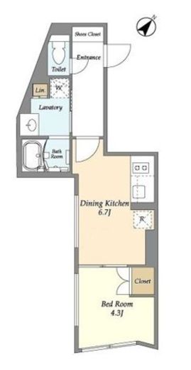リビオメゾン都立大学　105号室　間取り