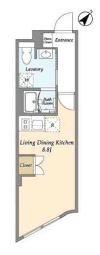 リビオメゾン都立大学　403号室　間取り