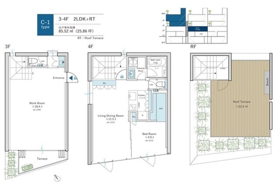 AUBE虎ノ門　301号室　間取り