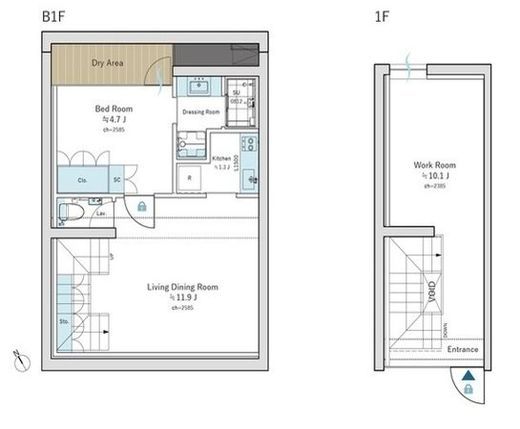AUBE虎ノ門　101号室　間取り