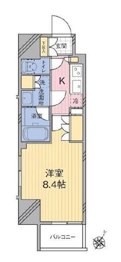 MODIER HATAGAYA (モディア幡ヶ谷)　1101号室　間取り