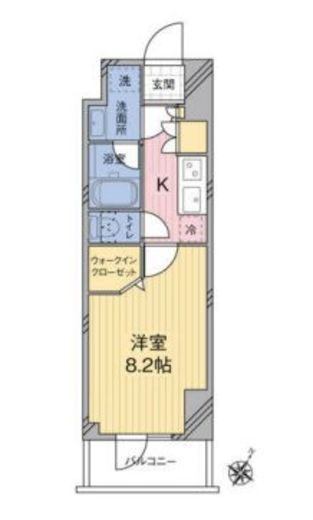 MODIER HATAGAYA (モディア幡ヶ谷)　1402号室　間取り