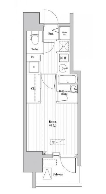 大森海岸レジデンス　1103号室　間取り