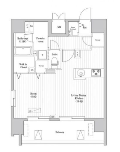 大森海岸レジデンス　1101号室　間取り