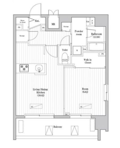 大森海岸レジデンス　1202号室　間取り