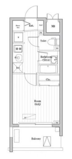 大森海岸レジデンス　203号室　間取り