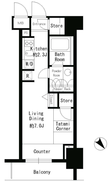 パークルージュ赤坂檜町　403号室　間取り
