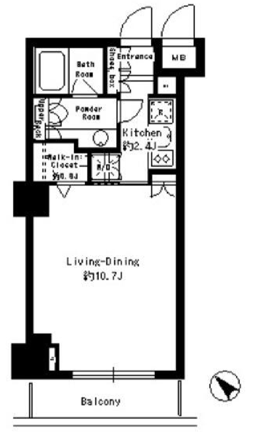 パークルージュ赤坂檜町　508号室　間取り