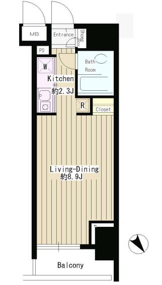 パークルージュ赤坂檜町　305号室　間取り