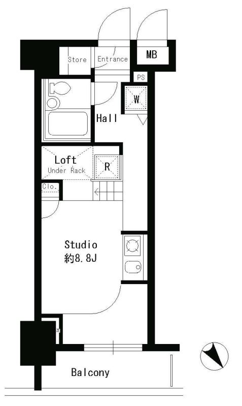 パークルージュ赤坂檜町　702号室　間取り