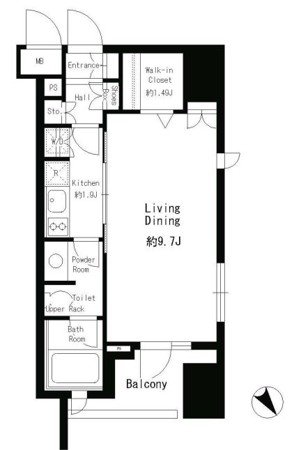 パークルージュ赤坂檜町　401号室　間取り