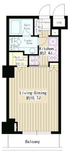 パークルージュ赤坂檜町　210号室　間取り