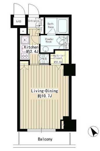 パークルージュ赤坂檜町　511号室　間取り