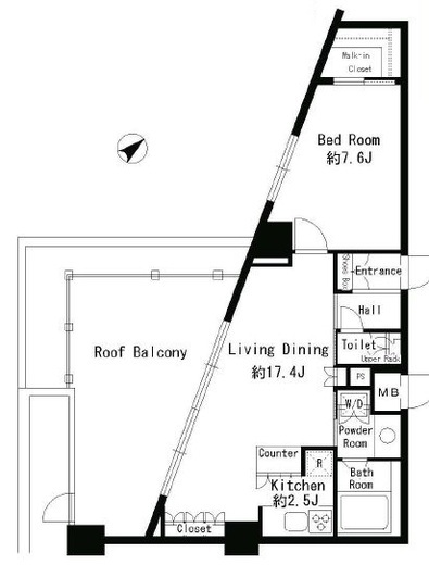パークルージュ赤坂檜町　806号室　間取り