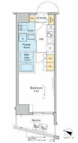 プラウドフラット渋谷笹塚　702号室　間取り